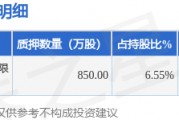 聯(lián)創(chuàng)股份（300343）股東李洪國質押850萬股，占總股本0.79%